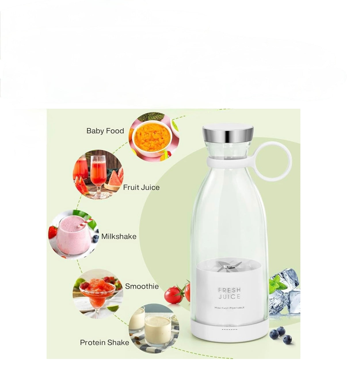 Portable Juice Blender Bottle