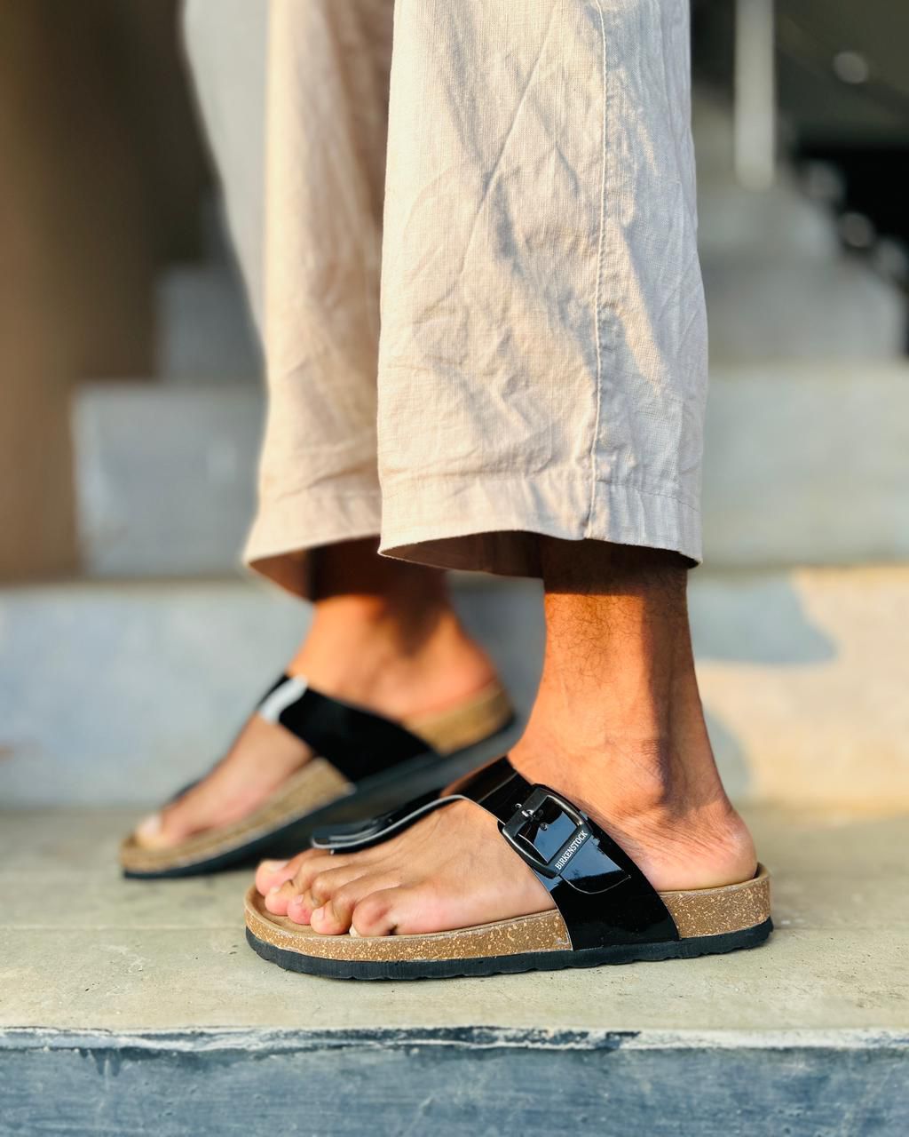 BIRKENSTOCK - GLOSSY SANDALS