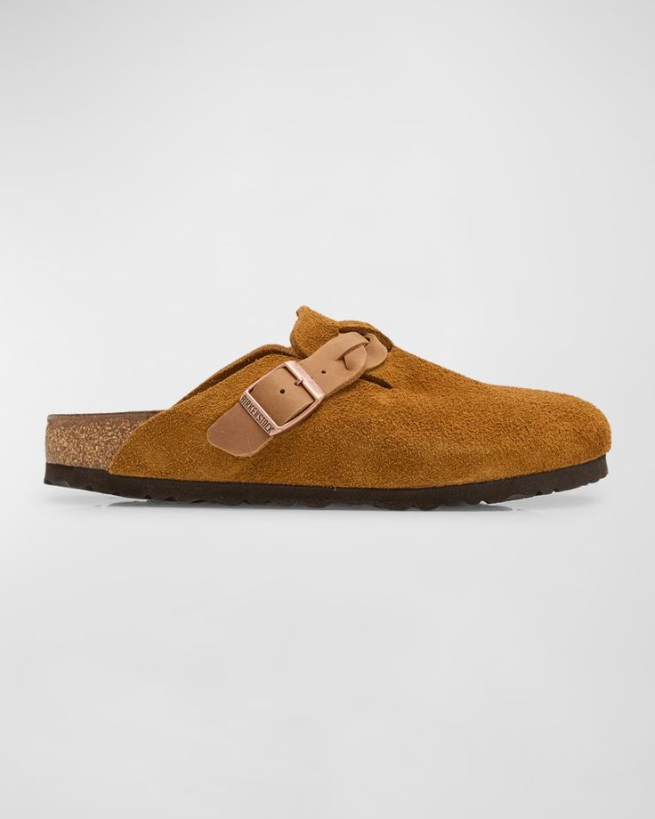 BIRKENSTOCK
Boston Suede Braid Buckle Clogs