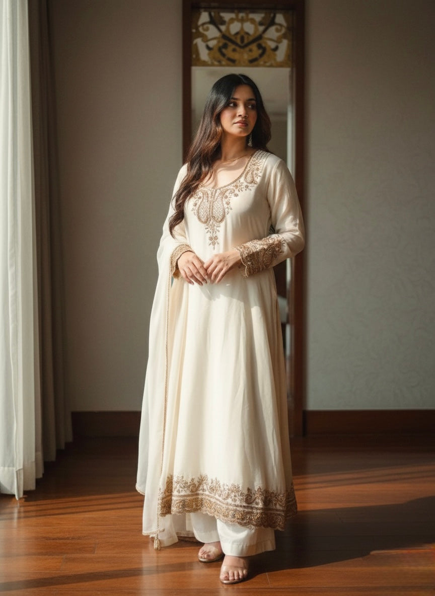 Anarkali-style salwar kameez