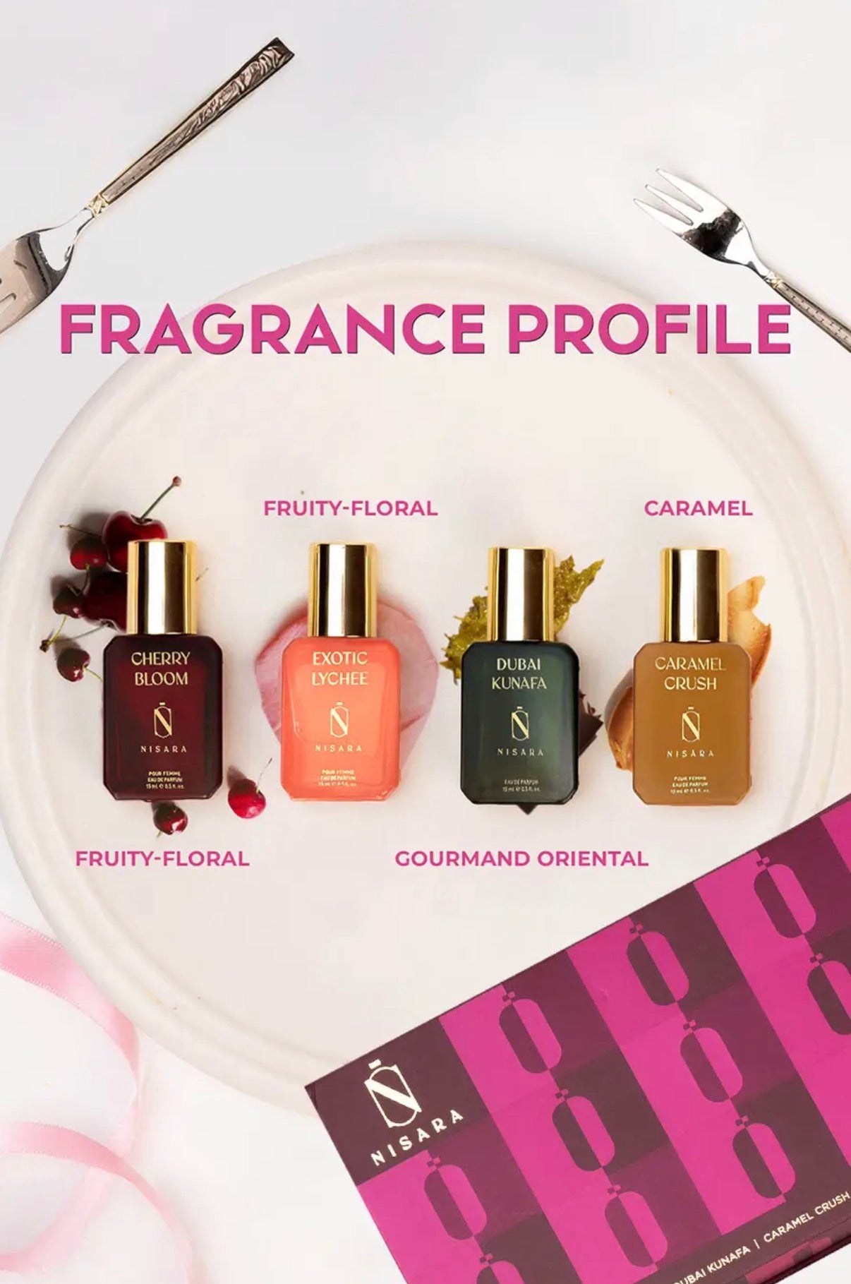 NISARA Women 4-Pcs Gourmet Eau De Parfum