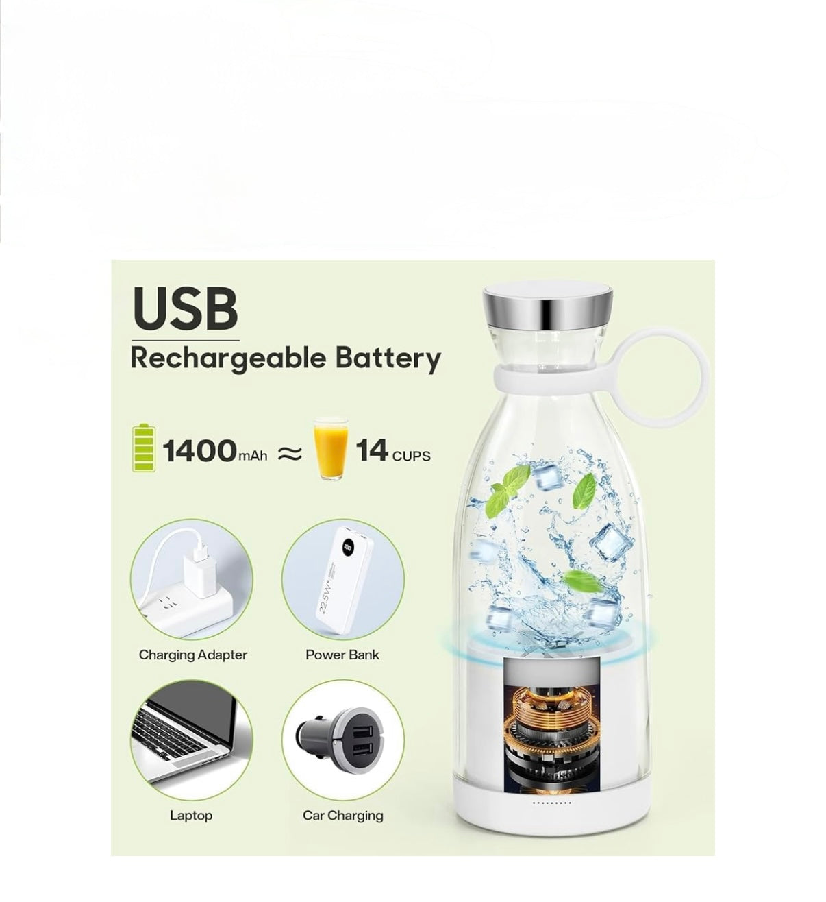 Portable Juice Blender Bottle