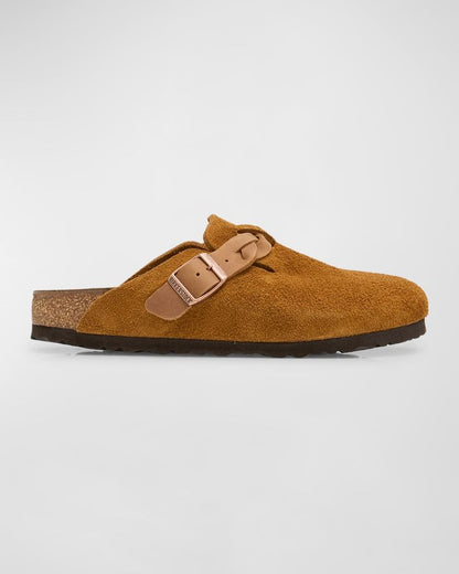 BIRKENSTOCK
Boston Suede Braid Buckle Clogs