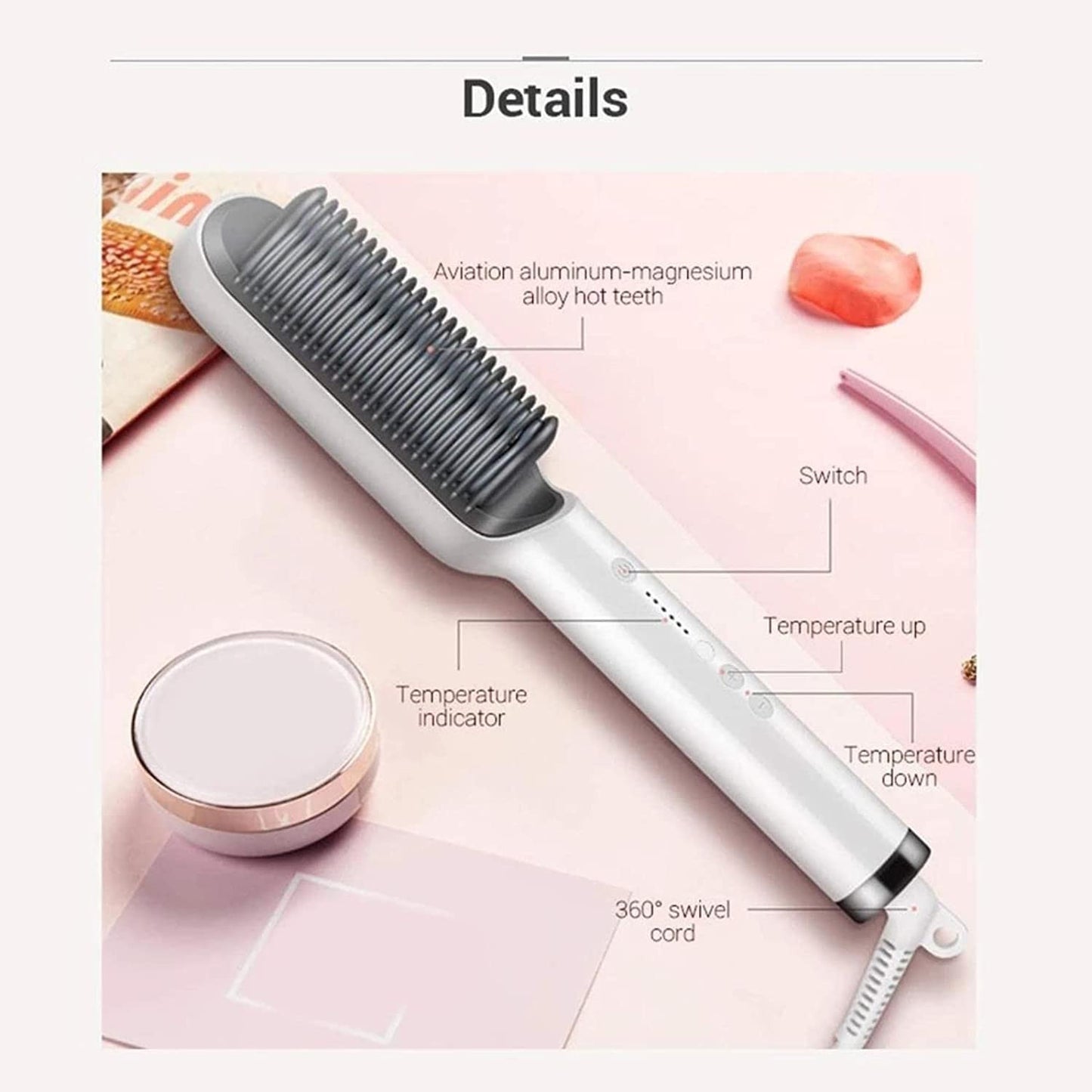 HAIR STRAIGHTNER COMB BRUSH