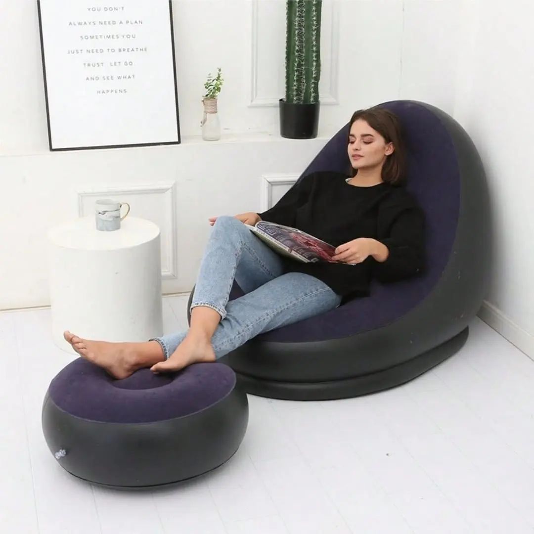 Air Bean Bag with Foot Rest
