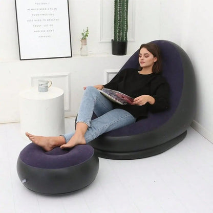 Air Bean Bag with Foot Rest