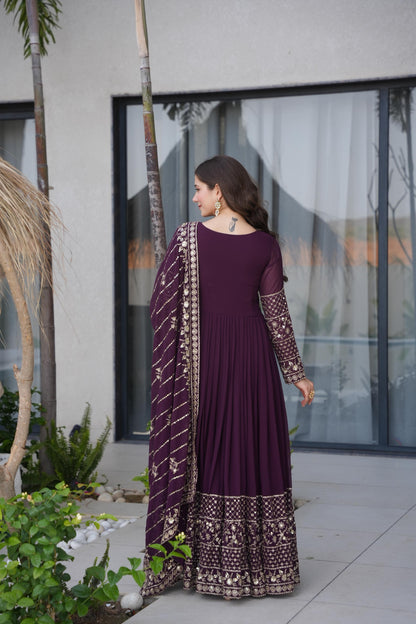 Embroidered Anarkali With Dupatta