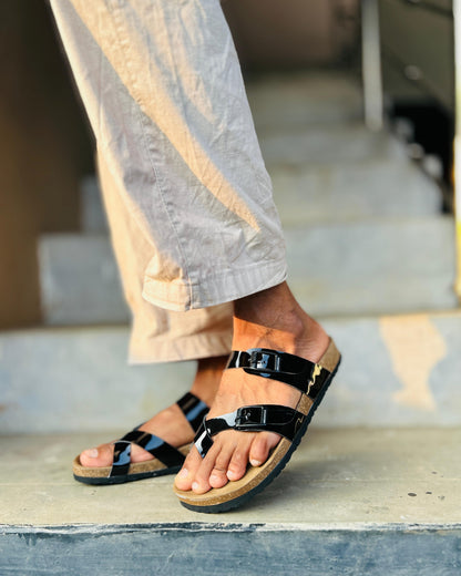 BIRKENSTOCK - GLOSSY SANDALS
