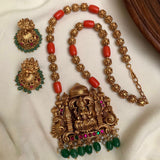 Antique Lakshmi Temple Mala with Jhumka Earrings