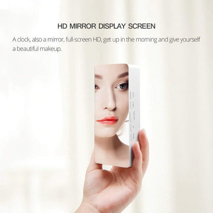 Digital LED Alarm Clock with Mirror Surface
