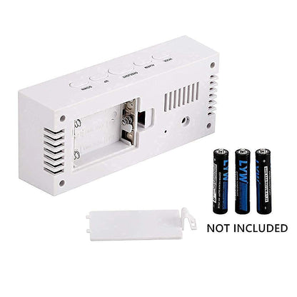 Digital LED Alarm Clock with Mirror Surface