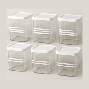 Food Storage Containers for Kitchen, Refrigerator & Pantry Organization (Pack of 6)