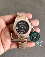 ROLEX
Day-Date Platinum Diamond 
Eisenkiesel Black Dial