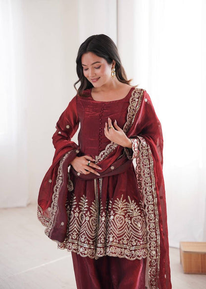 Designer Party Wear Look - Sharara Suit Set