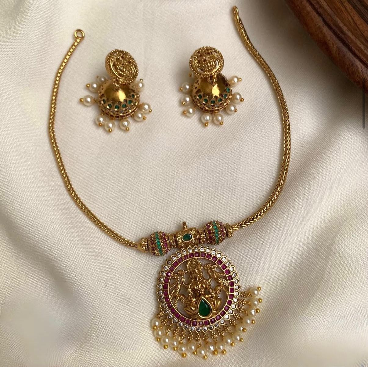 Lakshmi Devi Antique Necklace Set