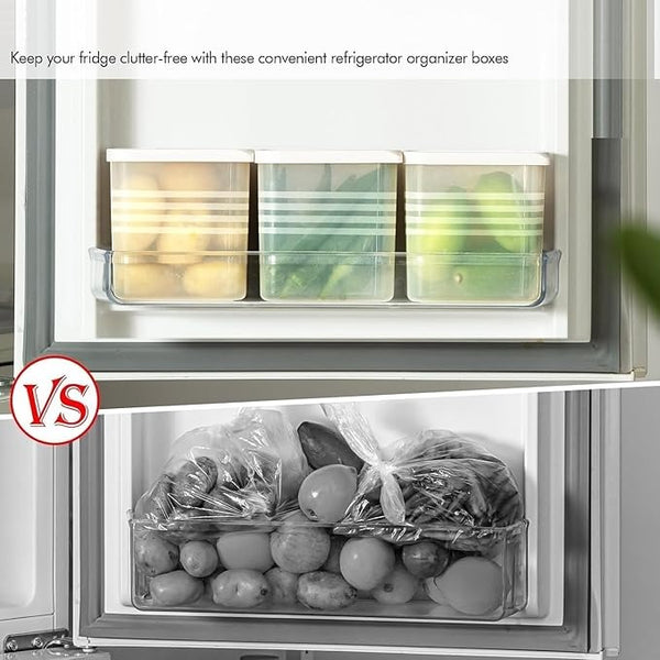 Food Storage Containers for Kitchen, Refrigerator & Pantry Organization (Pack of 6)