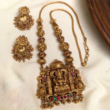 Antique Lakshmi Temple Mala with Jhumka Earrings