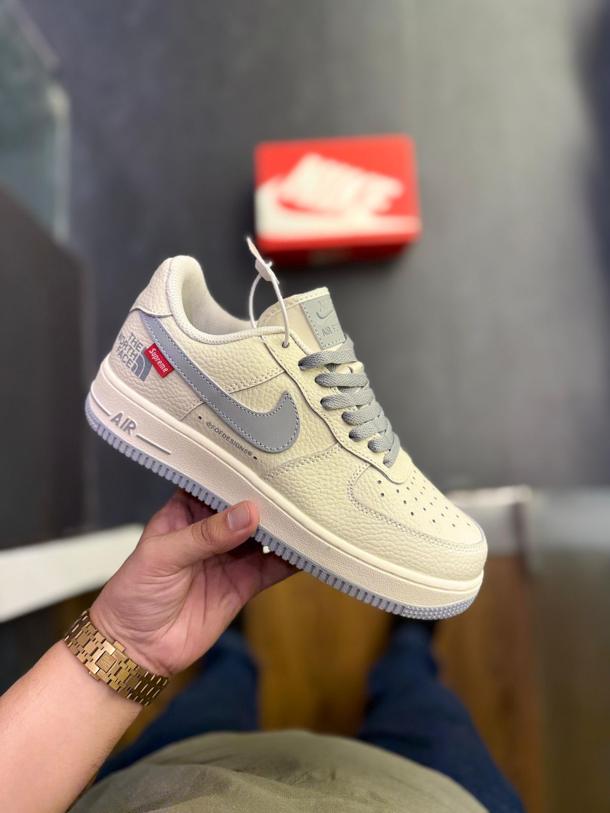 Nike Air Force 1 Low "Supreme x The North Face" Beige Edition